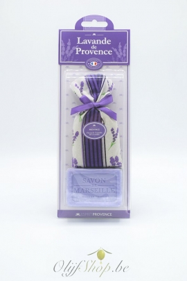 Lavendelgeschenk Provence zeep + lavendelzakje